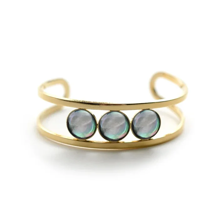 Triple Open Cuff – Stone