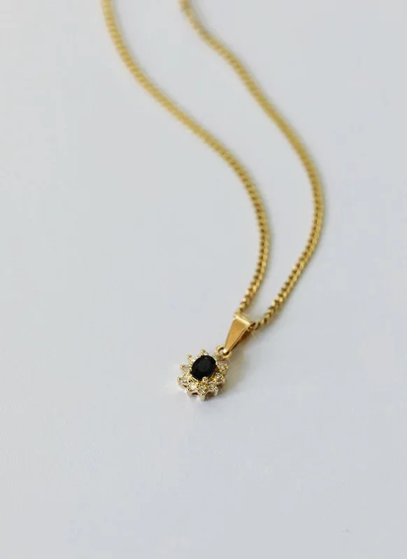 Triss diamant saffier bedel 14k goud