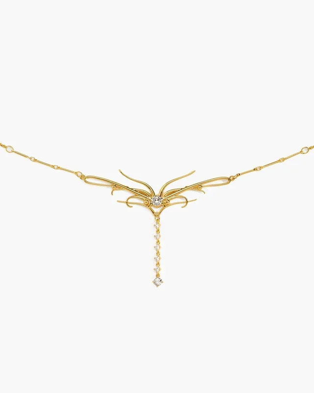 Tropfende Taillenkette in Gold