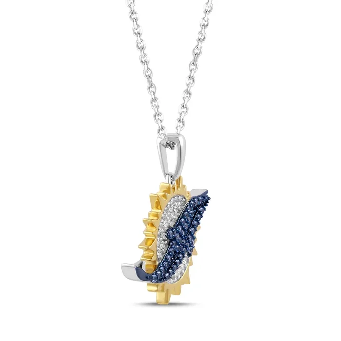 True Fans Fine Jewelry Miami Dolphins 18-inch Pendant in Sterling Silver