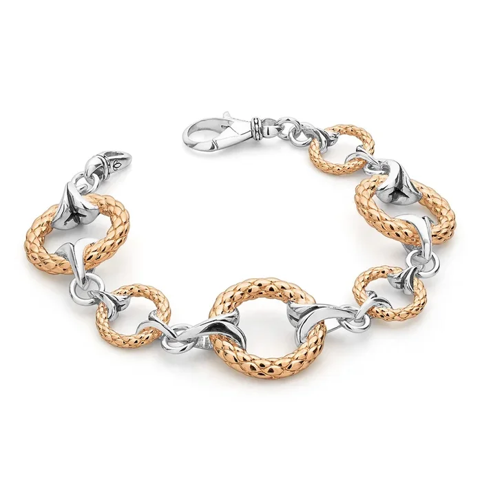 Tuileries Link Bracelet – Two Tone Rose + Silver