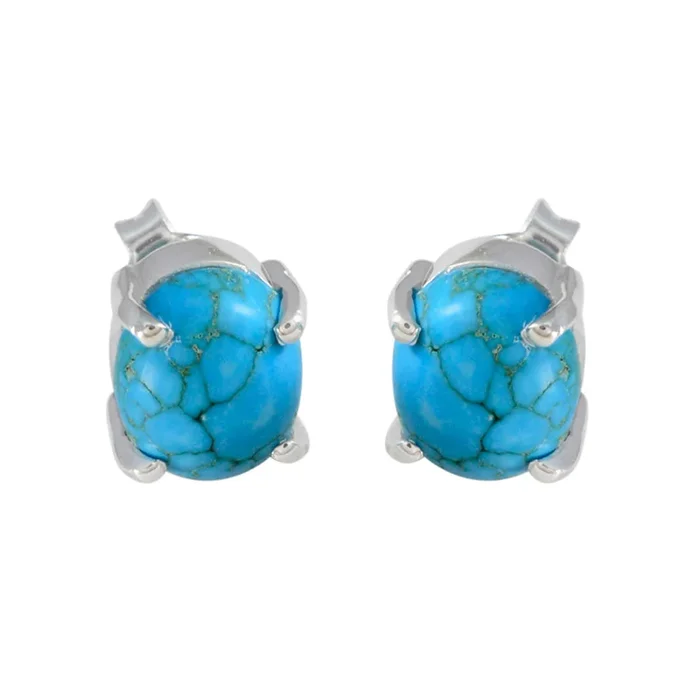 Turquoise Australian Rebeca Solitaire Stud multicolor 92.5 Silver Earring