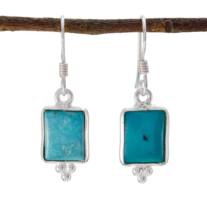 Turquoise Japanese Anna multiple Dangle Blue 92.5 Silver Earring