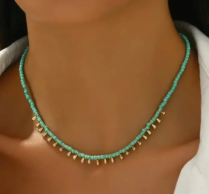 Turquoise Teardrop Necklace