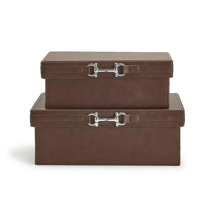 Two’s Company Horse Country Decorative Box with Polished Horse Bit Accent