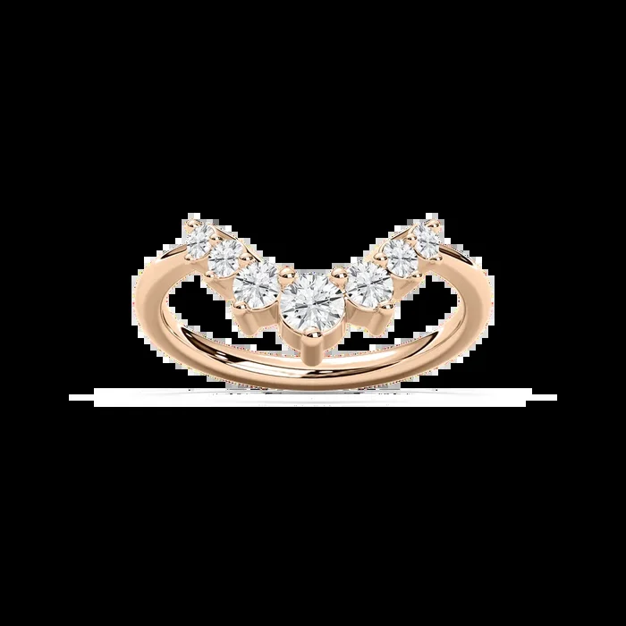Vega 5/8 ctw Round Lab Grown Diamond Graduated Seven Stone Curved Band