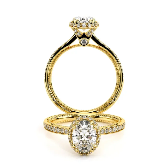 Verragio Renaissance 14k Yellow Gold Oval Halo Engagement Ring