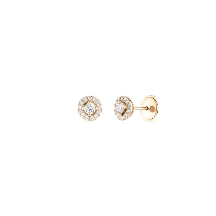Victoria earrings rose gold and diamonds | LEPAGE