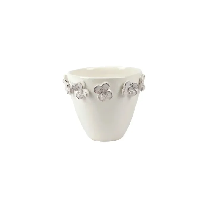Vietri Rustic Garden Cachepot – White