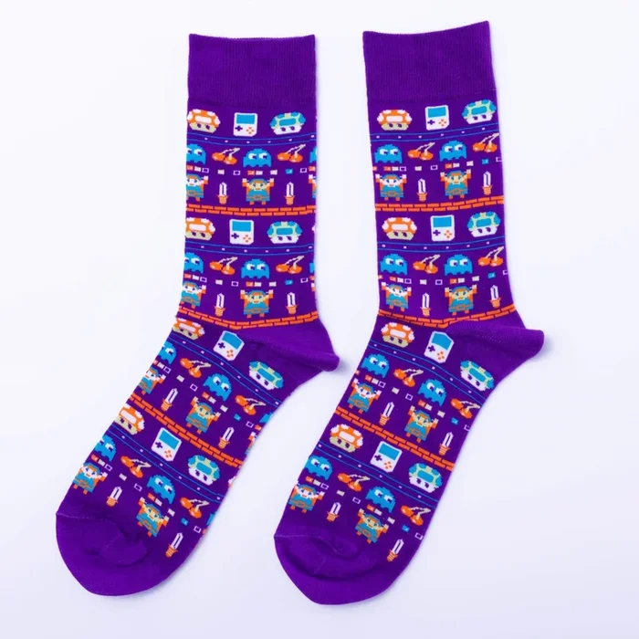 Vintage Gamer Crew Socks – Large