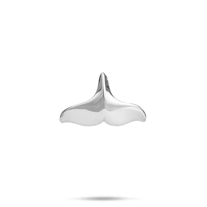 Whale Tail Pendant in White Gold – 16mm