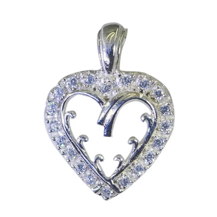 White CZ Classic Australian Silver multiple Nova Bubble White Pendant Jewelry