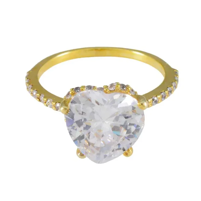 White CZ Halo Latin American 925 Sterling Silver White Gemstone Delicate Romantic Ring Jewellery