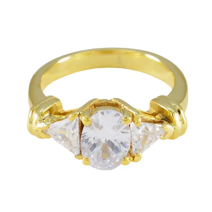 White CZ Trilogy Latin American 925 Sterling Silver White Gems Whisper-thin valentine Ring Jewellery