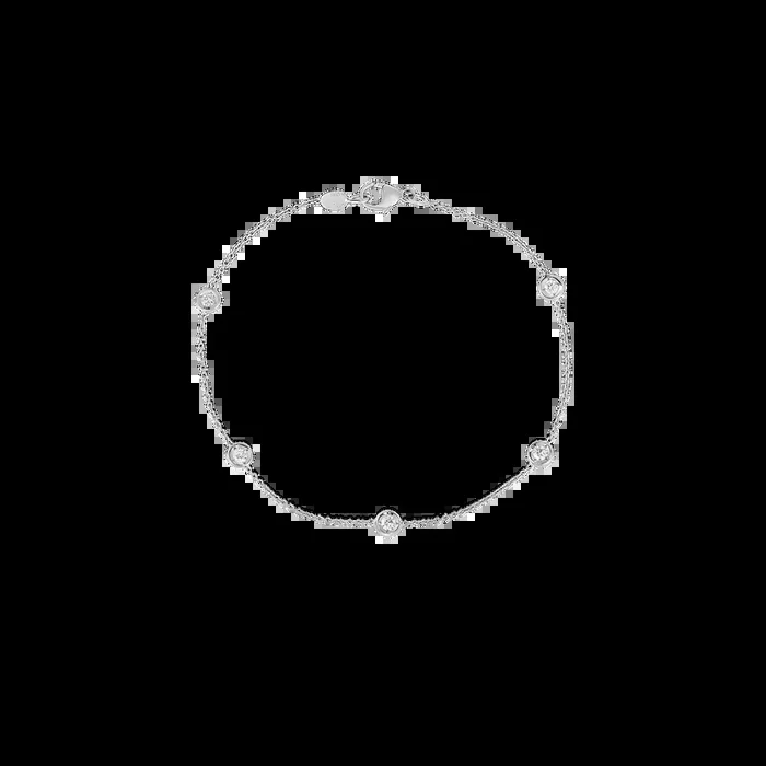 White Gold Diamonds By the Inch 5 Station Bracelet