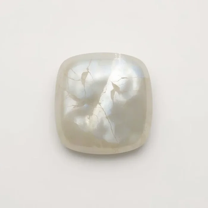 White Pearl 1PC Large 10×10 MM Square Cabochon White Polished Precious Precious Gemstone