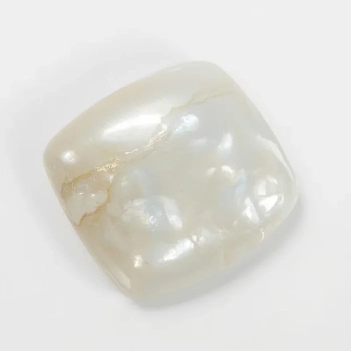 White Pearl 1PC Large 11×11 MM Square Cabochon White Splendid Precious Gems