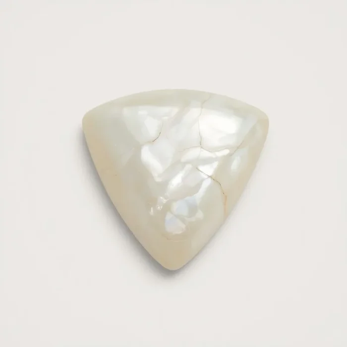 White Pearl 1PC Large 11×11 MM Triangle Cabochon White Pure Precious Loose Gemstones