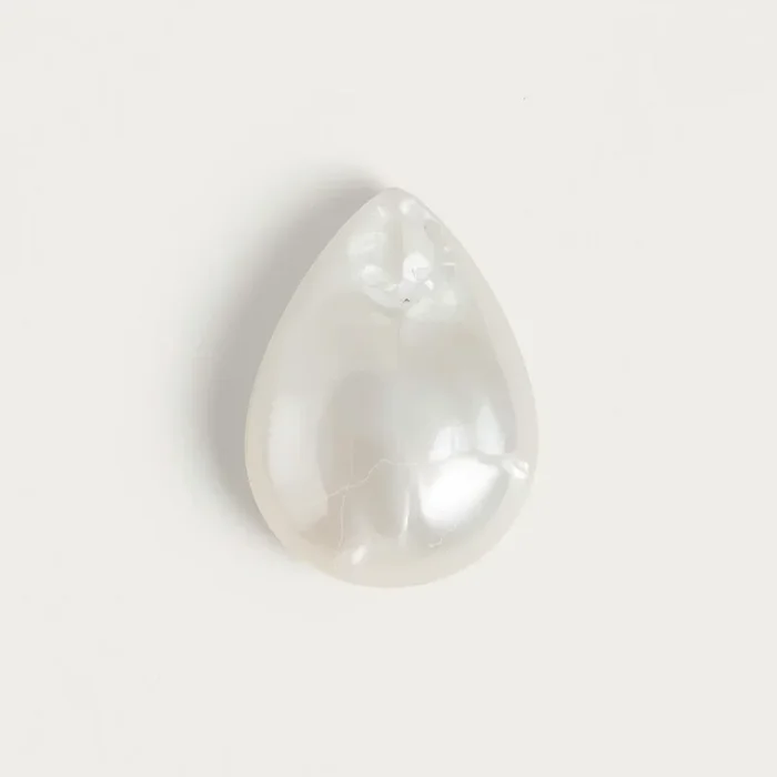 White Pearl 1PC Medium 7×10 MM Pear Cabochon White Fine Precious Loose Gemstone