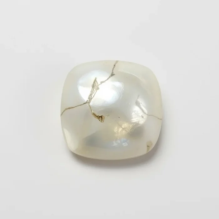 White Pearl 1PC Tiny 6×6 MM Cushion Cabochon White Fine Precious Loose Gemstone
