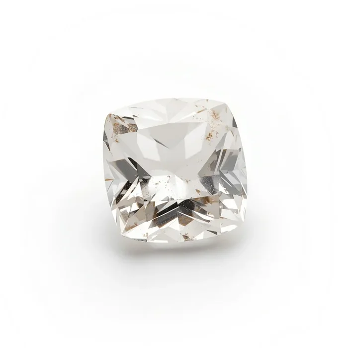 White Topaz 1PC Chunky 13×13 MM Cushion Faceted White Natural Semi Precious Gems