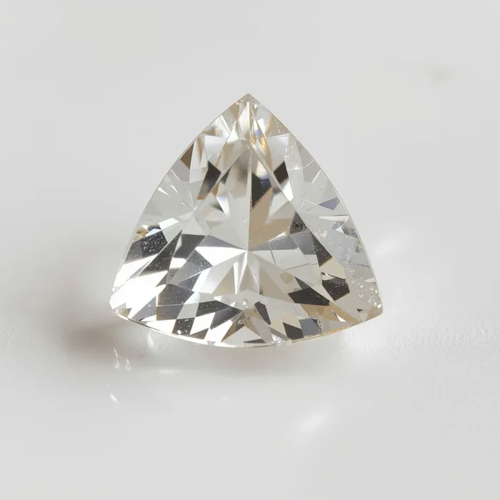 White Topaz 1PC Large 12×12 MM Triangle Faceted White High-Quality Semi Precious Loose Gemstones