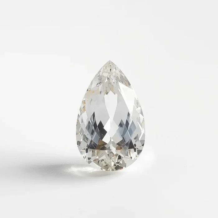 White Topaz 1PC Large 8×12 MM Pear Faceted White Superior Semi Precious Gems