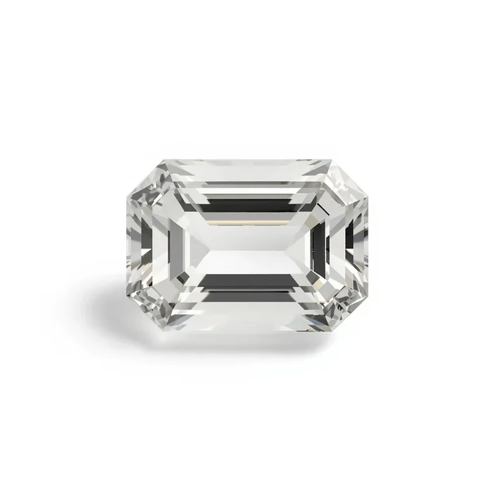 White Topaz 1PC Large 9×11 MM Emerald Faceted White Pure Semi Precious Loose Gems