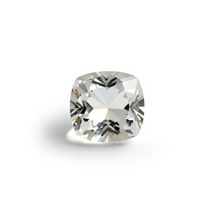 White Topaz 1PC Small 8×8 MM Cushion Faceted White Luster Semi Precious Loose Gemstones