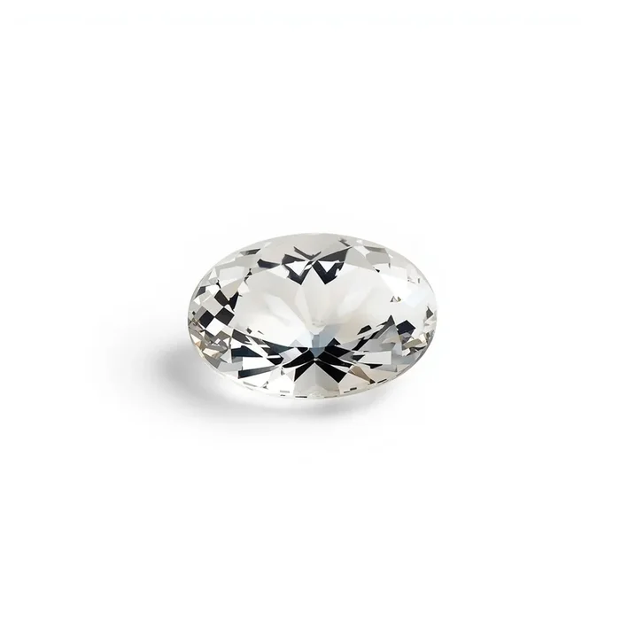 White Topaz 1PC Tiny 4×6 MM Oval Faceted White Fine Semi Precious Loose Gemstone