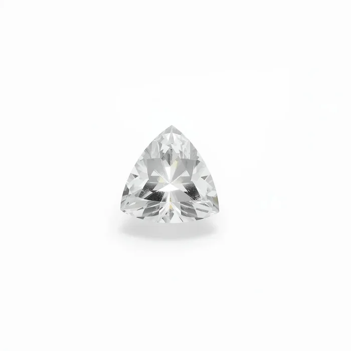White Topaz 1PC Tiny 6×6 MM Triangle Faceted White Polished Semi Precious Loose Gems