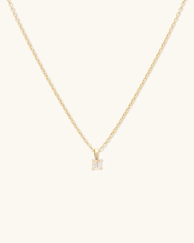 White Topaz Birthstone Necklace