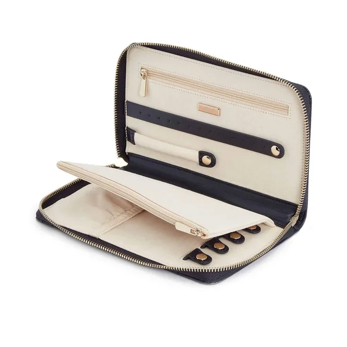 Wolf Maria jewelry portfolio in navy leather | LEPAGE