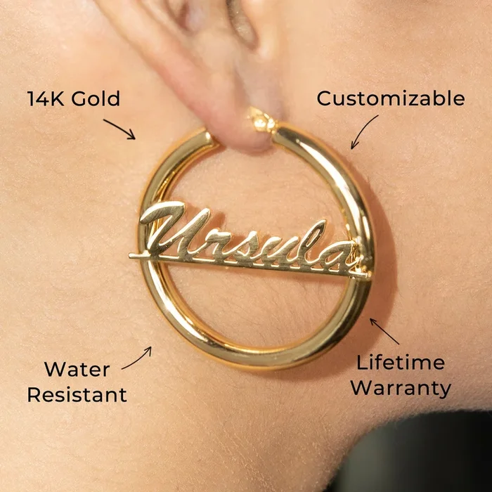 Women Jewelry – 14K Gold Hoop Earrings | Style # E15