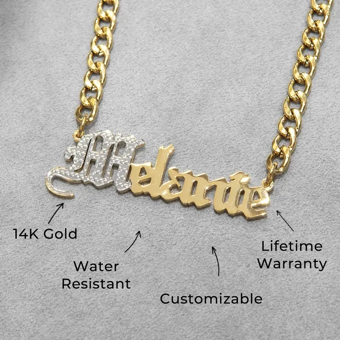 Women Jewelry – Gold Name Necklace | Style # N09