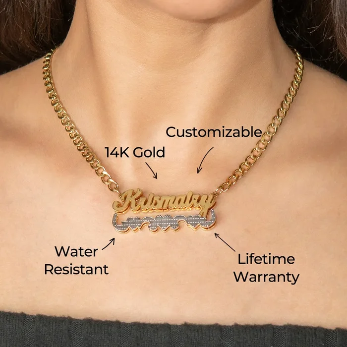 Women Jewelry – Gold Name Necklace | Style # N11