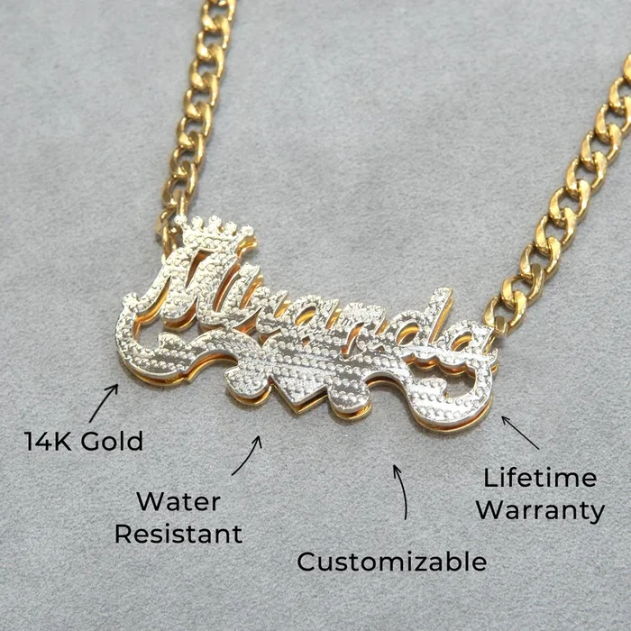 Women Jewelry – Gold Name Necklace | Style # N46