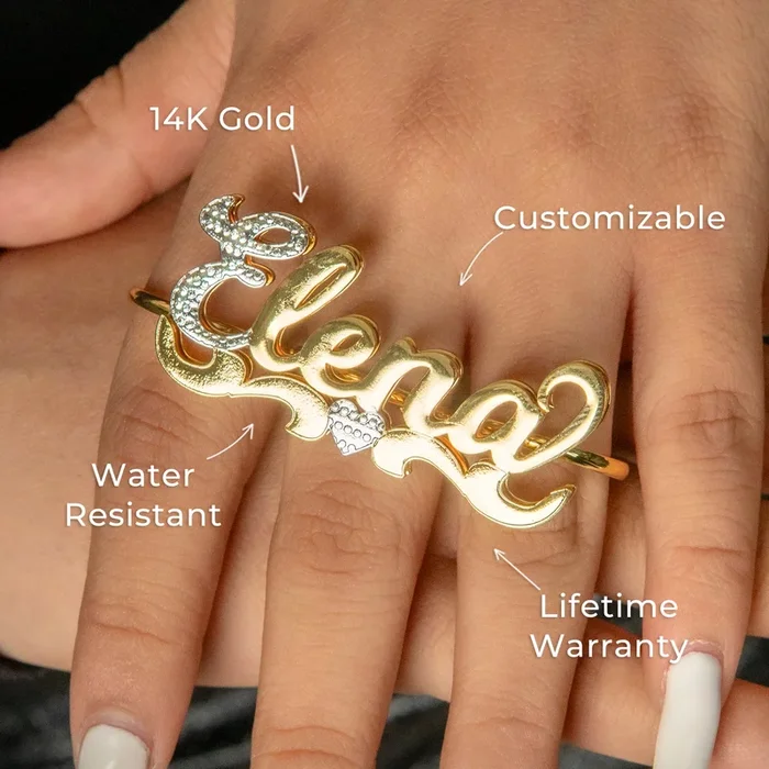 Women Jewelry – Gold Name Ring | Style # R11