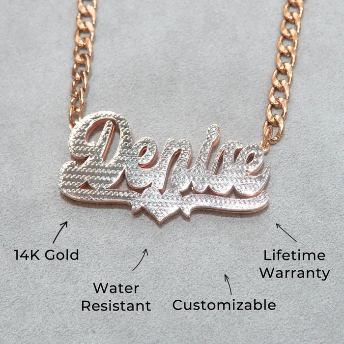 Women Jewelry – Rose Gold Name Necklace | Style # N16