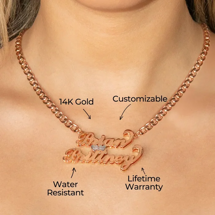 Women Jewelry – Rose Gold Name Necklace | Style # N28
