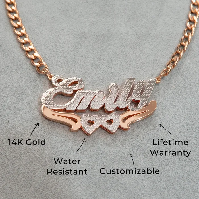 Women Jewelry – Rose Gold Name Necklace | Style # N43