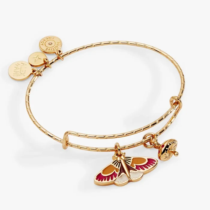 Woodland Moth & Mushroom Duo Charm Bangle