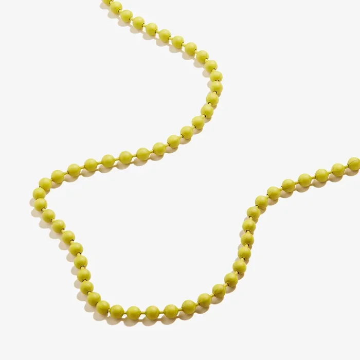 Yellow Ball Chain Necklace