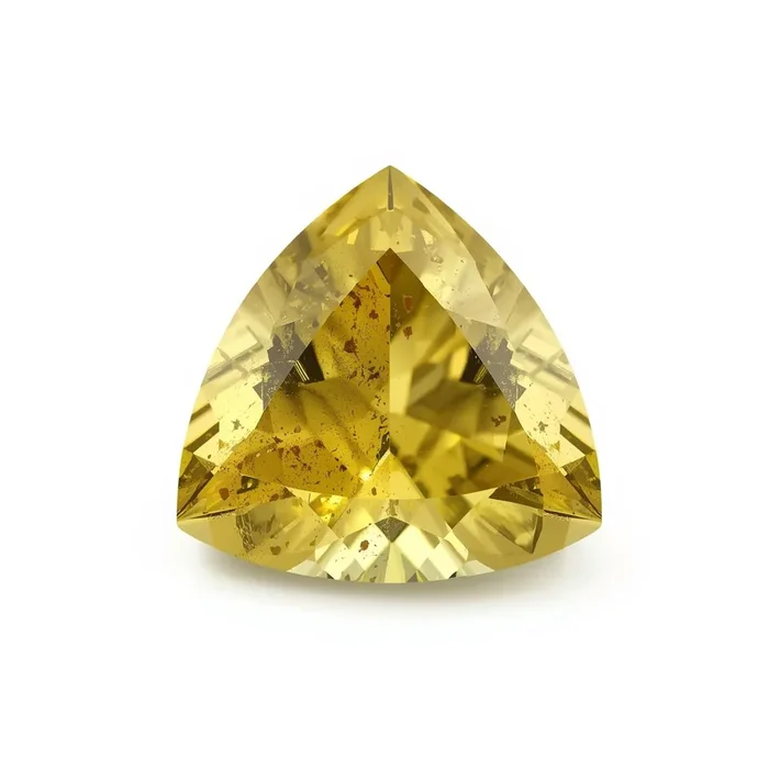 Yellow Sapphire 1PC Chunky 15×15 MM Triangle Faceted Yellow Superior Precious Gems