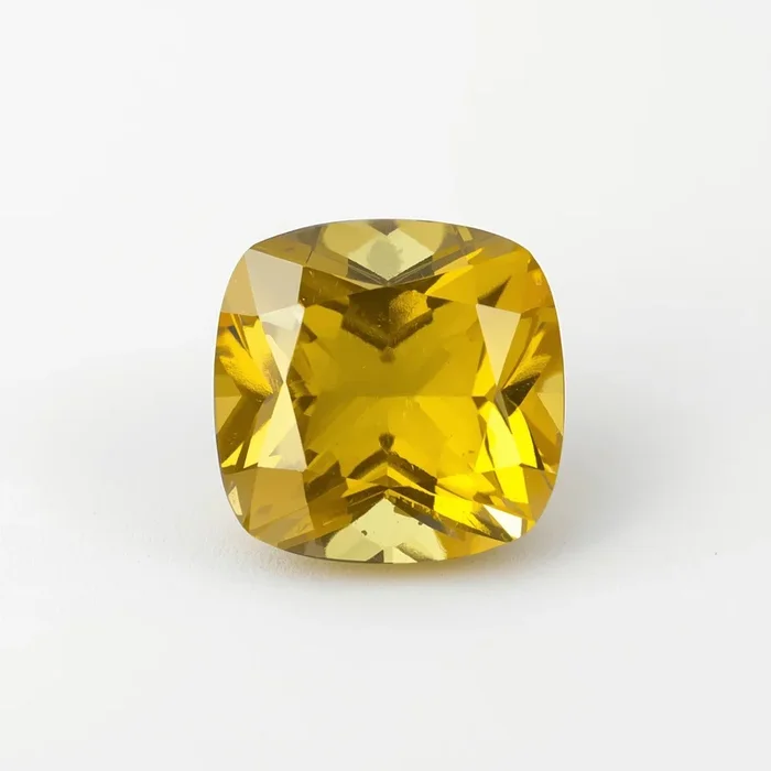 Yellow Sapphire 1PC Large 10×10 MM Cushion Faceted Yellow Shine Precious Loose Gemstones