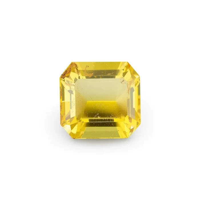 Yellow Sapphire 1PC Large 10×10 MM Square Faceted Yellow Shine Precious Loose Gemstones