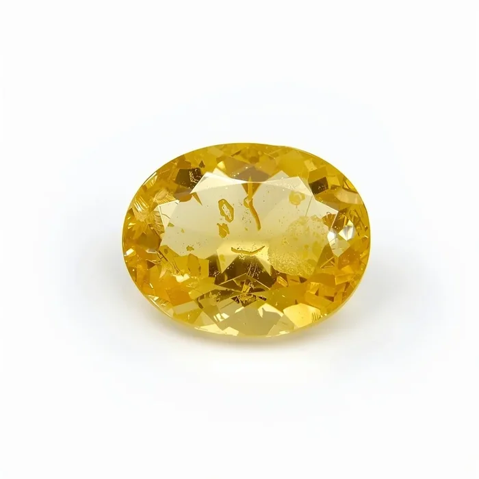 Yellow Sapphire 1PC Large 10×12 MM Oval Faceted Yellow Splendid Precious Loose Gemstone