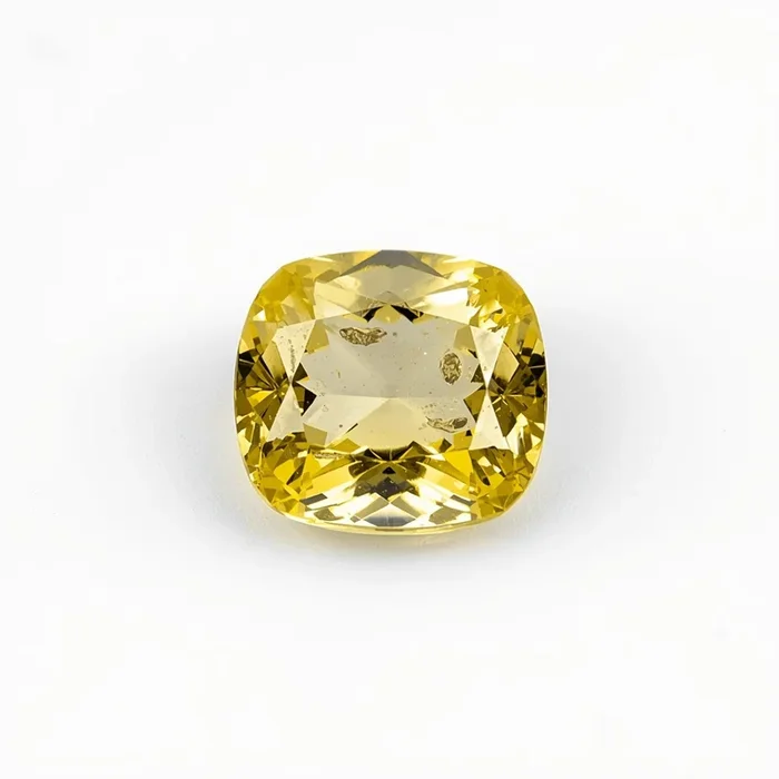 Yellow Sapphire 1PC Medium 9×9 MM Cushion Faceted Yellow Lustrous Precious Loose Gemstone