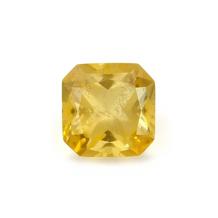Yellow Sapphire 1PC Medium 9×9 MM Square Faceted Yellow Lustrous Precious Loose Gemstone