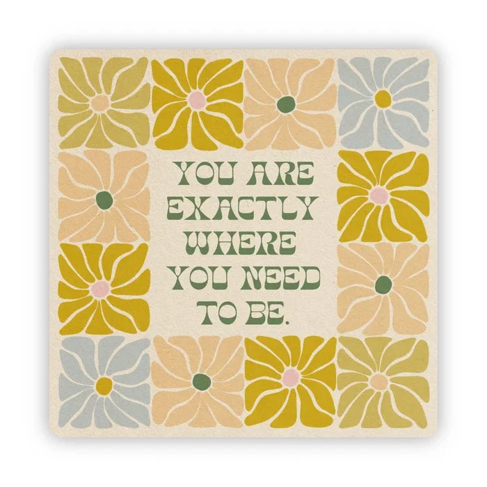 You Are Exactly Where You Need To Be – Vinyl Sticker